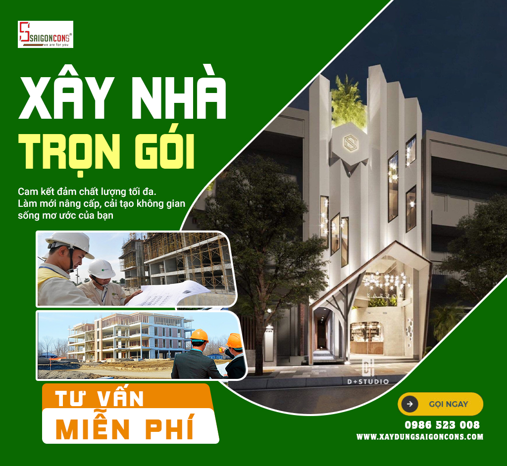 Dịch vụ xây nhà trọn gói TPHCM | Miễn phí tư vấn, thiết kế