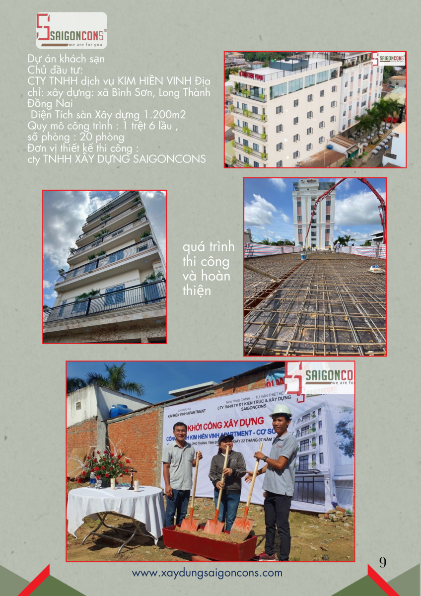 các dự án tiêu biểu xay dựng saigoncons đã thi công