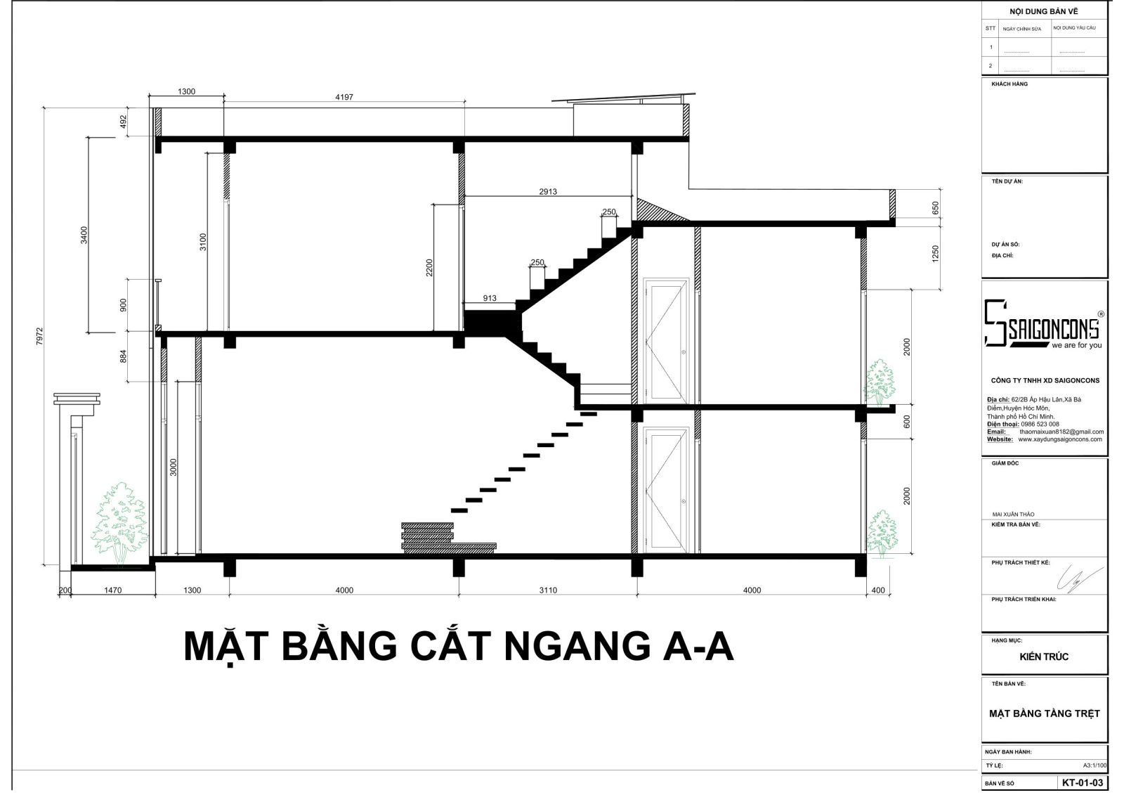 Thiết Kế Thi Công Nhà Lệch Tầng
